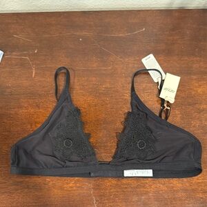 Aerie Black Sheer Bralette with Adjustable Straps